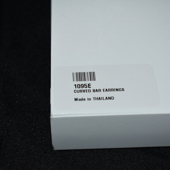 Touchstone Crystal by Swarovski Curved Bar Earrings 1095E New in Box - Picture 4 of 4